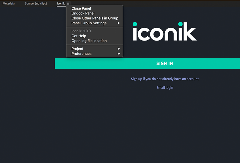 iconik Panel Version