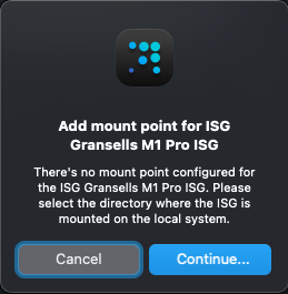 Configure ISG mount point
