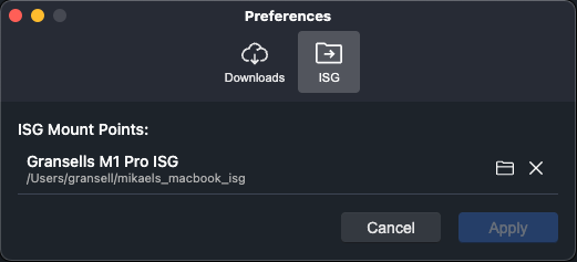 ISG preferences
